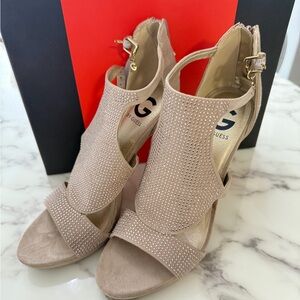 Guess Women's Beige Embellished Heels